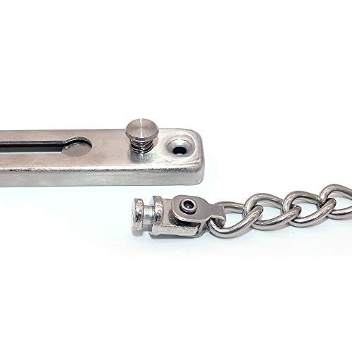 NUZAMAS 2 aus Edelstahl-Türkettenschloss, Sekundärverriegelung, Türbegrenzer, Türbegrenzer für Außenanwendungen, Home Hotel Office verstärkt Edelstahl, mit Sicherheitsblocker
