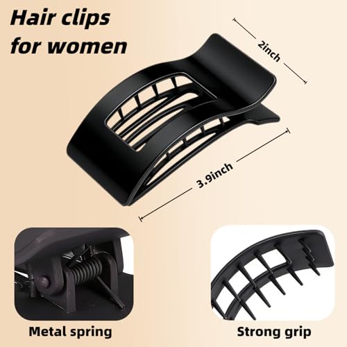 Set de 8 pinzas grandes mate para cabello miniatura 2