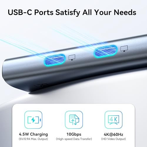 Image of MOKiN USB C to USB C Hub Dual Monitor with 4K@60Hz DP Alt Mode for Laptops