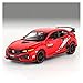 Kit di Giocattoli per Modellini Auto Moda per Honda Civic Type-R 1:32 Simulazione in Lega di Pressofusione Tirare Indietro Collezione di Regali Giocattolo Modello di Auto Sportiva Espressione d'Amore