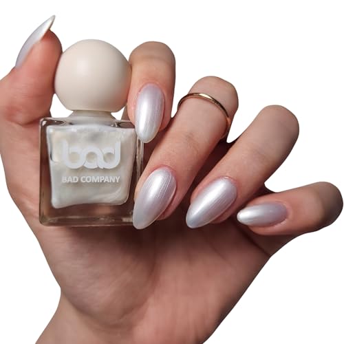 Image of BAD COMPANY Nail Polish 8ml, Chrome Metallic Nail Polish, Long Lasting,Vegan, Quick Dry & Cruelty-Free Nail Paint - End of the tunnel 38