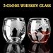 Whiskey Decanter Sets for Men, Whiskey Decanter Globe Set with 2 Etched Globe Whisky Glasses for Liquor, Bourbon, Cocktails, Vodka, Scotch liquor decanter Sets - 850ml