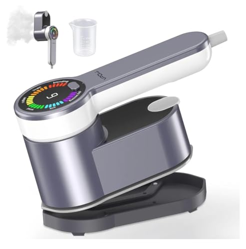 Vaporizador para ropa vertical/horizontal con tanque de 1200 W/120 ml, plancha de vapor para viajes/casa con visualización LED, control de temperatura inteligente, precalentamiento rápido en 10