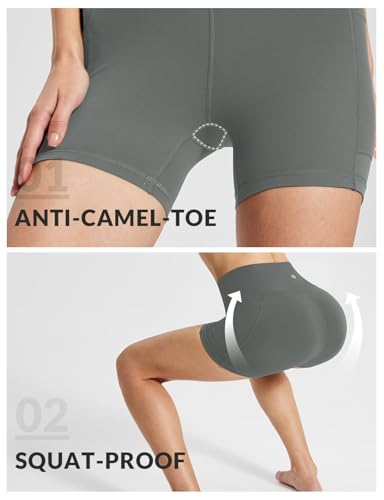 Image of baleaf Women's 8 inch / 5 inch / 3 inch Biker Shorts High Waist Yoga Workout Gym Running Volleyball Spandex Shorts with Pockets