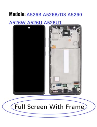for Samsung A52 5G Screen Replacement with Frame INCELL for Samsung A526B A526B/DS A526W A526U LCD Display Touch Digitizer Assembly with Repair Part,Black(Not for A52 4G/A525,No Fingerprint Function)