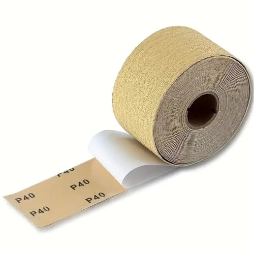 Lija autoadhesiva en rollo de grano 60 para lijado de madera y metal