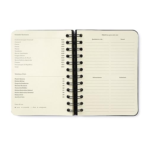 Agenda Planner Wire-O 2024 Pastel Block Sport Diária 11,5X16 Listras, Cicero