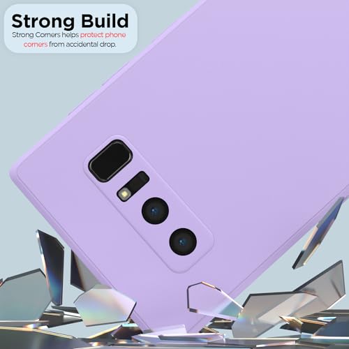 Image of Outlouders Back Cover for Samsung Galaxy Note 8 | Camera Protection | Durable Soft Matte Silicone Bumper Case (Purple)