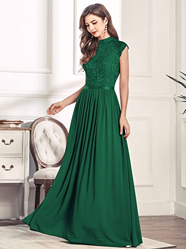 Image of Miusol Women's Formal Sleeveless Floral Lace Bridesmaid Party Maxi Dress
