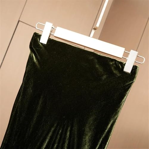 Women's Silk Fleece Blend High Waist Mermaid Skirt Solid Slim Fit Office Party Wear3