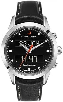 Al Fajr Casual Watch For Men Analog-Digital Leather Band - WA-30 Black