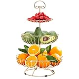 🍋【Más que un Frutero】Esta cesta de tres niveles multifuncional no es solo una cesta de frutas, se puede usar para almacenar muchas otras cosas: verduras, pan, pasteles, papas fritas, dulces, etc. Este frutero desmontable 3 niveles lo ayudará organice sus artículos pequeños en orden.