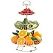 Karadrova Cesta de Frutas de Metal Frutero 3 Niveles Dorado Frutero Moderno 3 Pisos Cuenco de Frutas Decorativo 3 Niveles Soporte de Frutas Cesta para Verdura y Fruta Frutero de Cocina 30x46cm(Dorado)