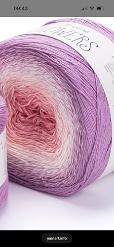 Image of Yarn Art YarnArt Flowers Yarn 55% Cotton 45% Acrylic 250gr 1094yds Multicolor Cotton Yarn Rainbow Crochet Yarn Spring Summer - 1 Fine Sport Skein (305)