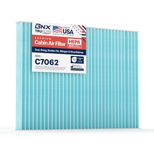 BNX TruFilter C7062 Cabin Air Filter, HEPA 99.97%, Compatible With ...