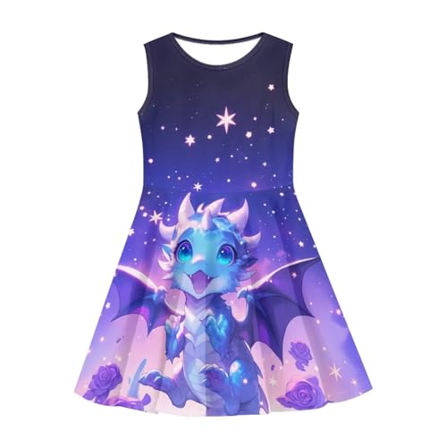 Kids Casual Dress for Girls Cute Outfits Sleeveless Clothes Size 3-164