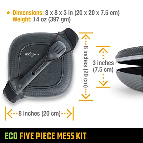 UCO Recycled ECO Kit de Cocina para Camping 5 Piezas con Bol, Plato y Set de Utensilios Switch Spork miniatura 6