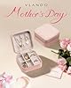VLANDO Travel Jewelry Case - Mothers Day Mom Gifts for Women - Small Jewelry Travel Organizer Box Travel Essentials Gift for Teen Girl Women - Pink #1