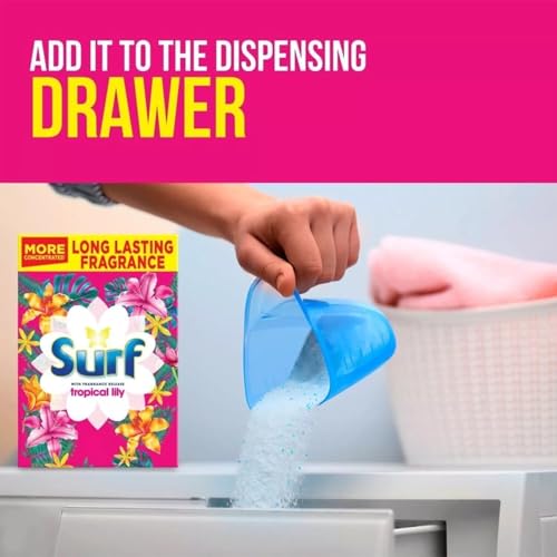 Surf Tropical Lily Detergent Powder (6.5kg, 130 Washes) – Long-Lasting Freshness, Floral Fragrance, Ideal for Everyday Laundry & Stain Removal - Image 3