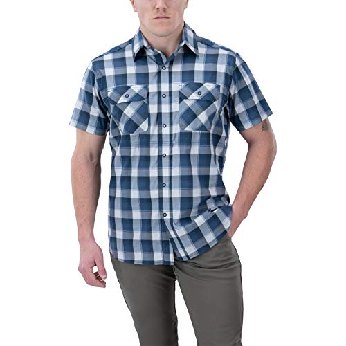 Vertx Guardian 2.0 Shirt w/Short Sleeve - Men's, Pipeline Blue Plaid, F1 VTX1431 PBLP Large