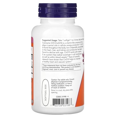 Coenzima, coenzima q10 400 mg Marca NOW (3)