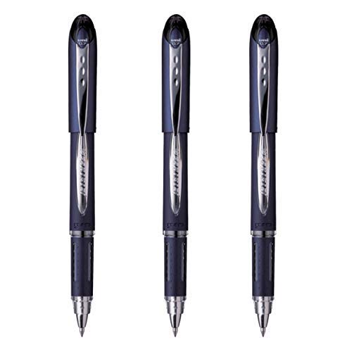 UNI -BALL JET STREAM SX-217 0.7 MM ROLLER BALL PEN IN 2 INK COLOURS (PACK OF 3) (BLACK)