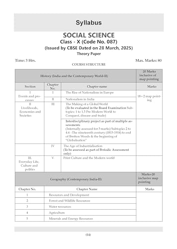 Image of Oswaal CBSE Textbook Plus Social Science For Class 10 | With 50% competency-based Questions aligned with NCF | Includes Previous Years' Exam Questions With Mnemonics and Mind Maps (For 2026 Exam)