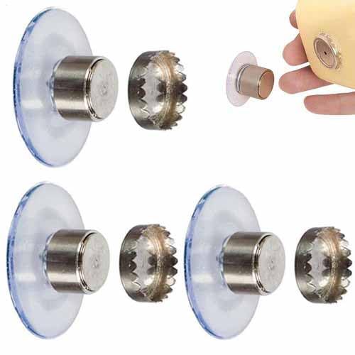 Lot De 3 Porte Savon À Ventouse, Porte Savon Magnétique Mural, Fixation Solide, Portesavon De Douche sans Perçage, Aimanté en Acier Inoxydable pour Salle Bain Et Cuisine