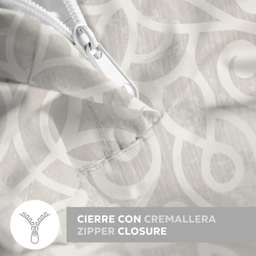 Miniatura 5 de Textilhome Funda Nórdica Cama 180 Ramas - Microfibra Juego Edredón Nórdico 260x240 Cm Con 2 Fundas De Almohada 70x40 Cm , Tejido Suave, Transpirable Y Lavable Color Natural