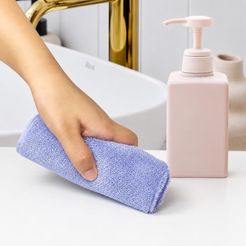 Image of HEELIUM Bamboo Face Towel | Ultra Absorbent & Odour-Free | 3X Softer Than Cotton Towels | 30 x 30 cm - 600 GSM