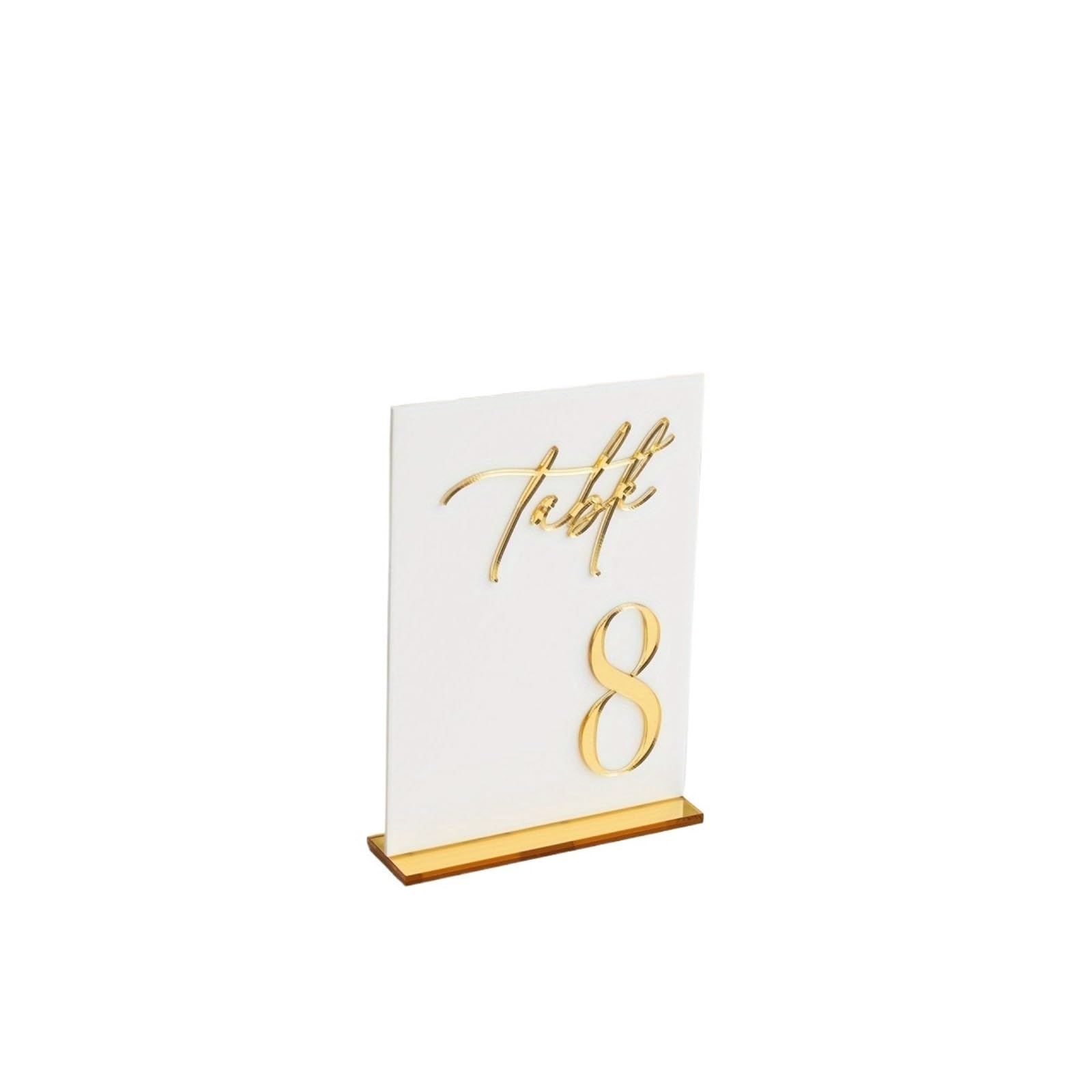 Tischnummer Halter 1-30 Digital Wedding Table Numbers Signs Seat Decoration 4.72*7.09 Inches Party Tischkartenhalter(Gold,Numbers1-15)