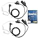 MaximalPower Surveillance Headset Earpiece PTT Mic Motorola 2-Pin Radio with Kevlar Enforcement (2 Pack)