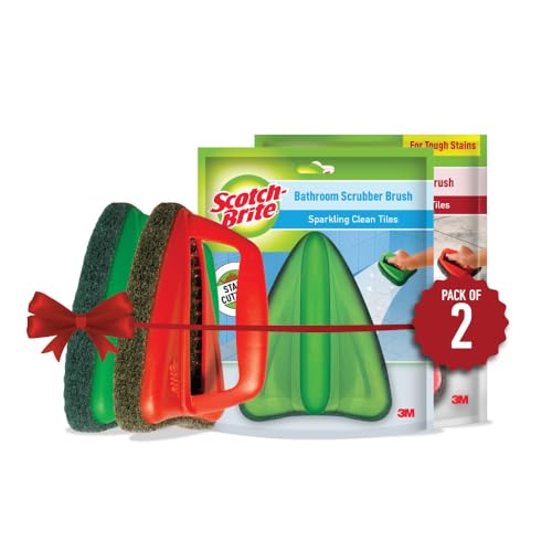 Scotch-Brite Bathroom Tile Scrubber Brush with Multicolour Head, ...