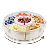 Photo Gallery ecoseao grande girevole snack box, rotondo scatola per spuntini con 6 scomparti, contenitore rotante con coperchio e manico per snack spezie frutta Photo Gallery ecoseao grande girevole snack box, rotondo scatola per spuntini con 6 scomparti, contenitore rotante con coperchio e manico per snack spezie frutta