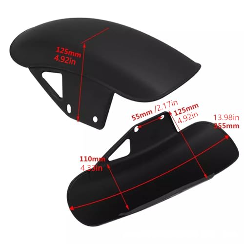 Garde-boue de roue avant GN125 finition ABS durable - 4