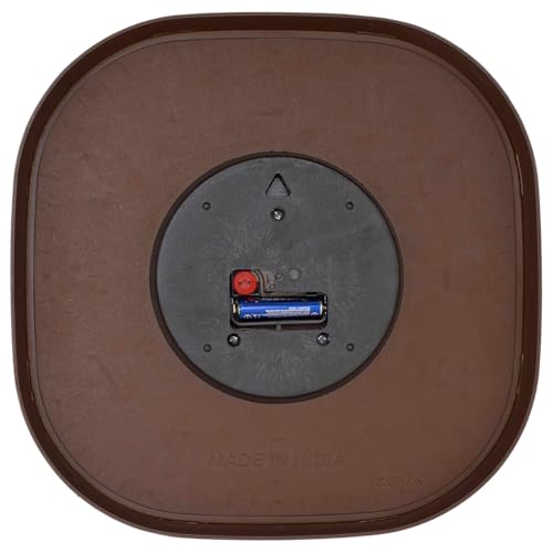 Image of TEKCOOL Plastic Analogue Wall Clock 12 inch Silent Quartz Decorative Wall Clock Non-Ticking Classic Clock Battery Operated Round Easy to Read for Room /Home /Kitchen /Bedroom /Office /School.Gold Brown-