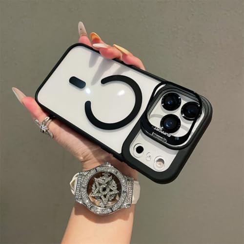 Protection magnétique iPhone 16 Pro Max noire transparente