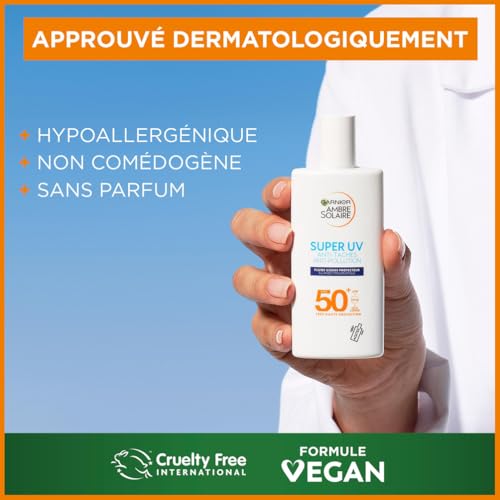 Ambre Solaire Super Uv Visage Garnier Fps 50+ Anti Taches Anti Pollution 40ml - vue 7