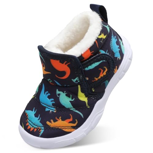 Finding the Best Boots for New Walkers: A Parent's Guide 12 QFH Baby Boys Girls Unisex Walking Shoes First Step Walker Lightweight Synthetic Non-Slip High top Boots Navy Dino 6-12 Months Infant
