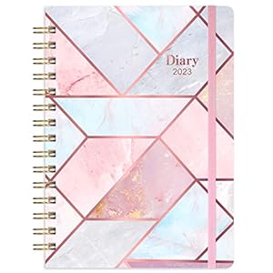 Amazon Brand – Eono 2023 Diary, Diary 2023 from January – December, 2023 Diary A5 Week to View with Pink Hardcover…