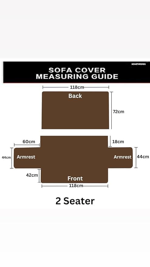 Image of HOMETHREADS Innovative Premium Sofa Cover Set with PVC Backing for Non-Slip Comfort (Navy, 1 Seater Large | 176x90cm)