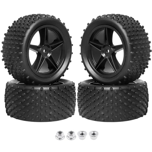 GoHobby 12mm Hex 1/10 Buggy Wheels and Tires for Traxxas Bandit Wltoys 144001 2s 3s Brushless