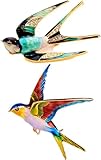 2PCS swallow brooch for women fashion enamel brooch colorful exquisite bird brooch pins for women men personality