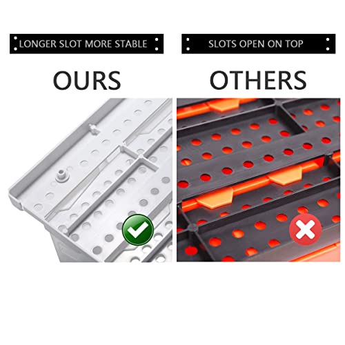 Transparent Garage Organizer Bins, 30PCS Wall Mounted Storage Small Parts Bins With White Pegboard to Store Nuts,Bolts, Screws, Nails