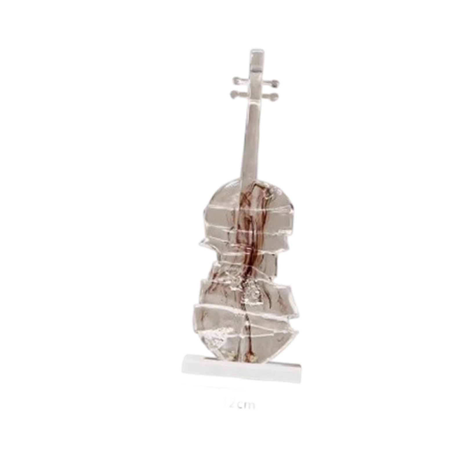 Adornos de Trompeta Adornos de Instrumentos Musicales con Forma de violín de Resina Transparente(Mini)