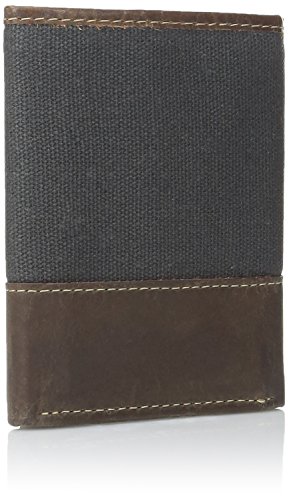 Timberland Men's Canvas & Leather Trifold Wallet, Blue, One Size #TOP1