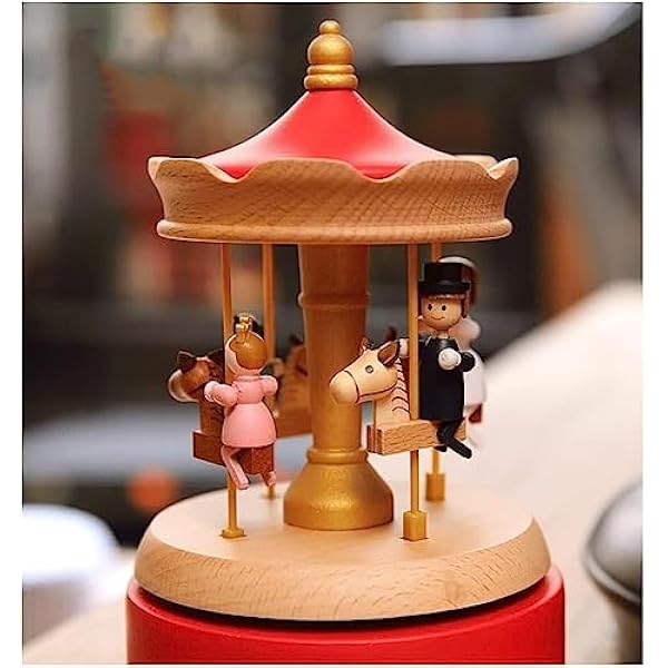 Geschenk Muziekdoos, Decoratie Ambachten, Kerst Decor Massief Hout Handgemaakte Cartoon Stijl Muziekdozen Kinderkamer Decoratie Ornamenten Afstuderen Verjaardagscadeau Tafelblad (Color : Burj Khalifa