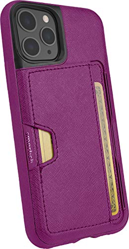 Image of Smartish iPhone 11 Pro Wallet Case - Wallet Slayer Vol. 2 [Slim Protective Kickstand] Credit Card Holder (Silk) - Purple Reign