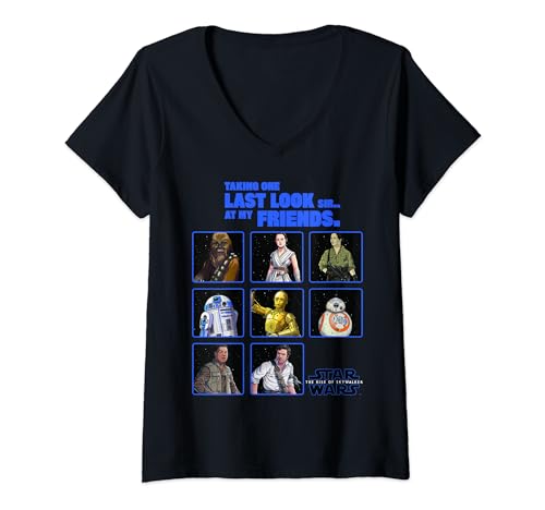 T-shirt Star Wars femme célébrant la fin de la saga Skywalker col V