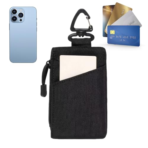 Cartera Llavero Para Mujer, Portátil Impermeable Con Cremallera,Cartera Portátil | para Adolescentes Hombres Playa Viaje Senderismo Deportes, Negro , riferimento alla descrizione, Consulte